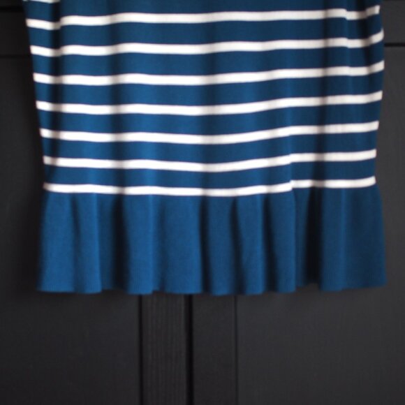 Guillaume | Like NEW Short Sleeve Peplum Striped Sweater - Picture 2 of 3